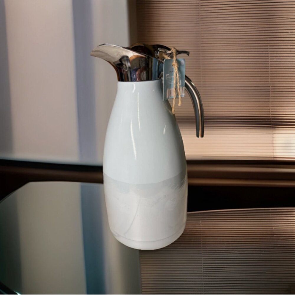 Crofton Brushed Stainless Steel Insulated Carafe, 2 QT